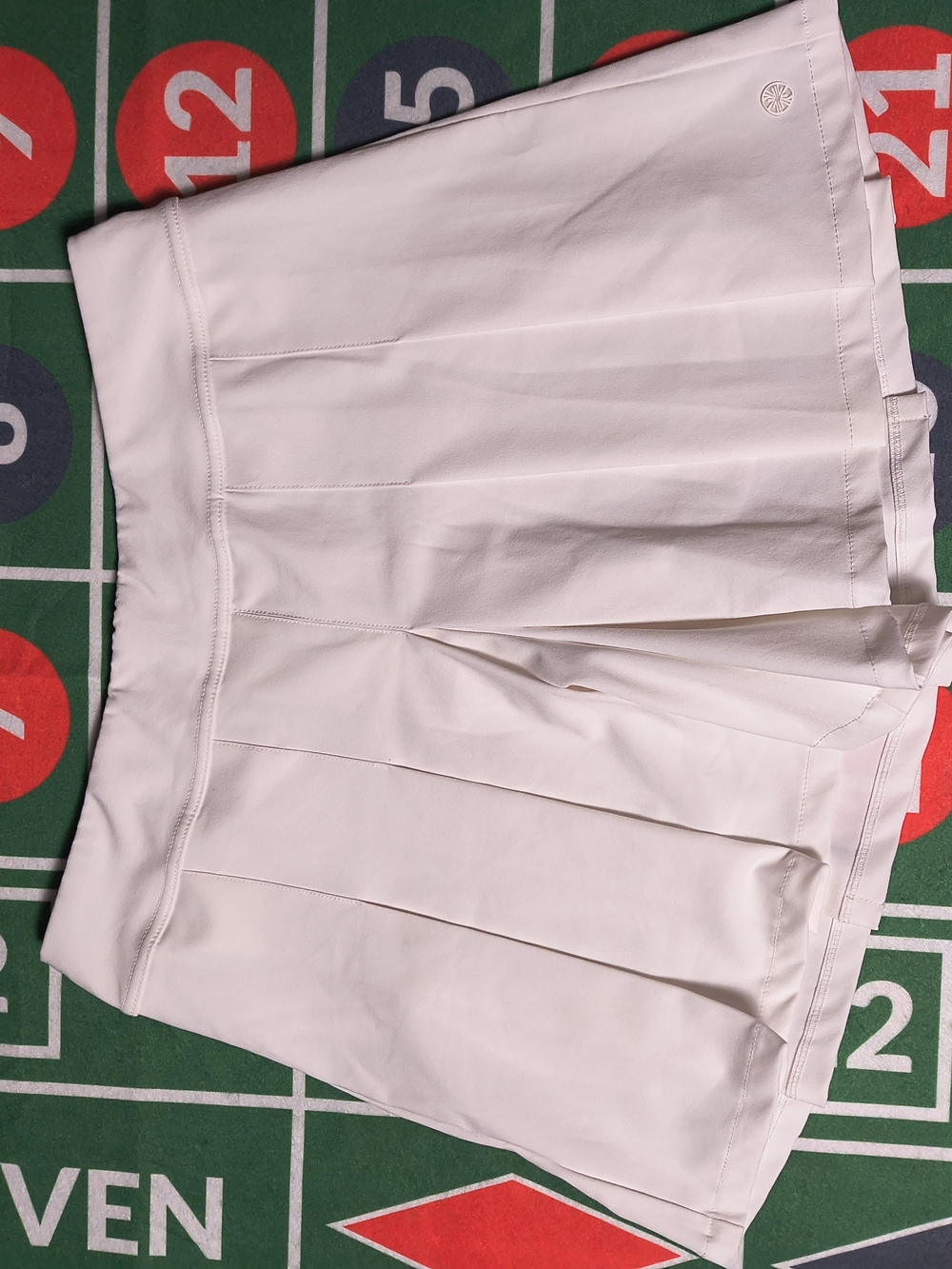 Lilly Pulitzer Luxletic White Pleated Tennis Skort Women's 8 Built In Shorts